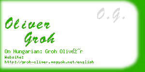 oliver groh business card